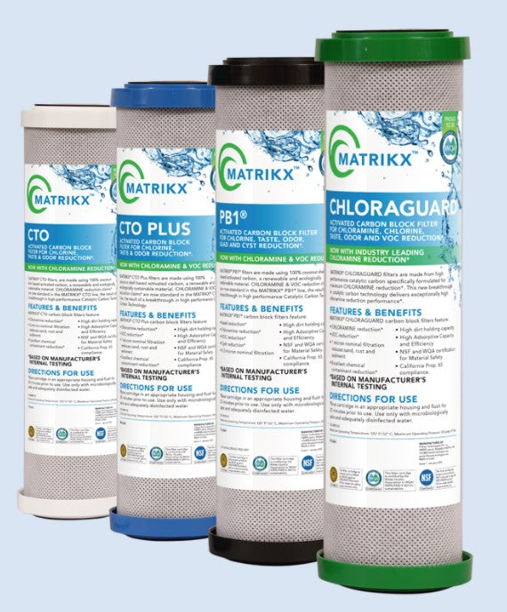 Carbon Blocks for Chlorine, Chloramine, VOC, Lead and Cyst filtration