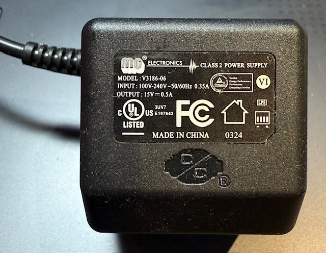 HQRP Adattatore CA 15V Per Valvole Clack V3186-06 WS1 - Prodotto 2017+ Sostituzione Trasformatore