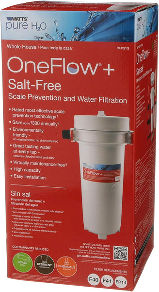 One Flow Filter Watts Premier OFPSYS OneFlow with Salt-Free Scale Prevention and Water ...
