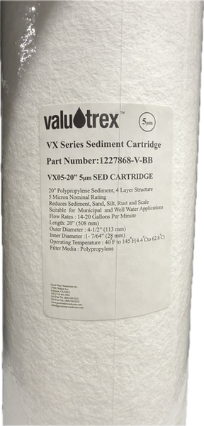 Big Blue sediment filter 20" - 5 microns nominal filtration